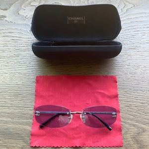 Chanel rare rimless sunglasses
